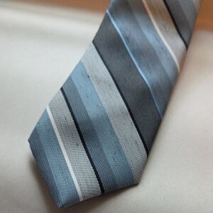 Damon Blue and Gray Striped Tie